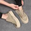 New Summer Breathable Cloth Shoes Thick Heel Trendy Canvas Shoes Versatile Board Shoes Casual Shoes Platform Men's Shoes