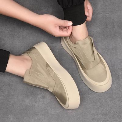 Neue atmungsaktive Stoffschuhe für den Sommer, trendige Canvas-Schuhe mit dickem Absatz, vielseitige Board-Schuhe, Freizeitschuhe, Plateau-Herrenschuhe