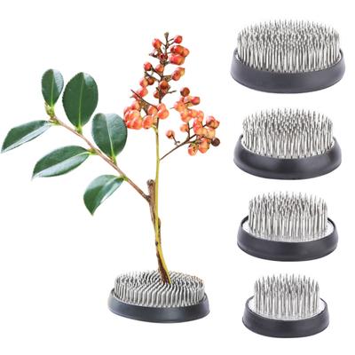 Round Ikebana Flower Frog Stainless Steel Ikebana Stand Floral Arrangement Base