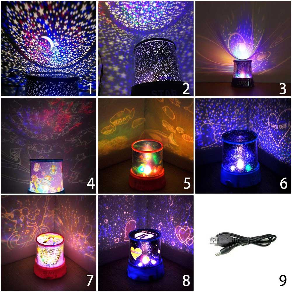 Starry sky Rotating Valentine's Day Table Lamps Indoor Lighting Projector Lamp Star Projector Night Lights LED Galaxy Light