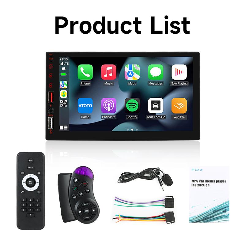 7 inch Car Radio 1 Din MP5 Carplay Android Auto HD Autoradio Multimedia Player Car Stereo Bluetooth USB FM Universal NO 2Din