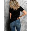 Damen Stretch Polyester Mischung Kurzarm Rundhals T-Shirt Atmungsaktiv Frühling Sommer Herbst Lässiges Layering Top