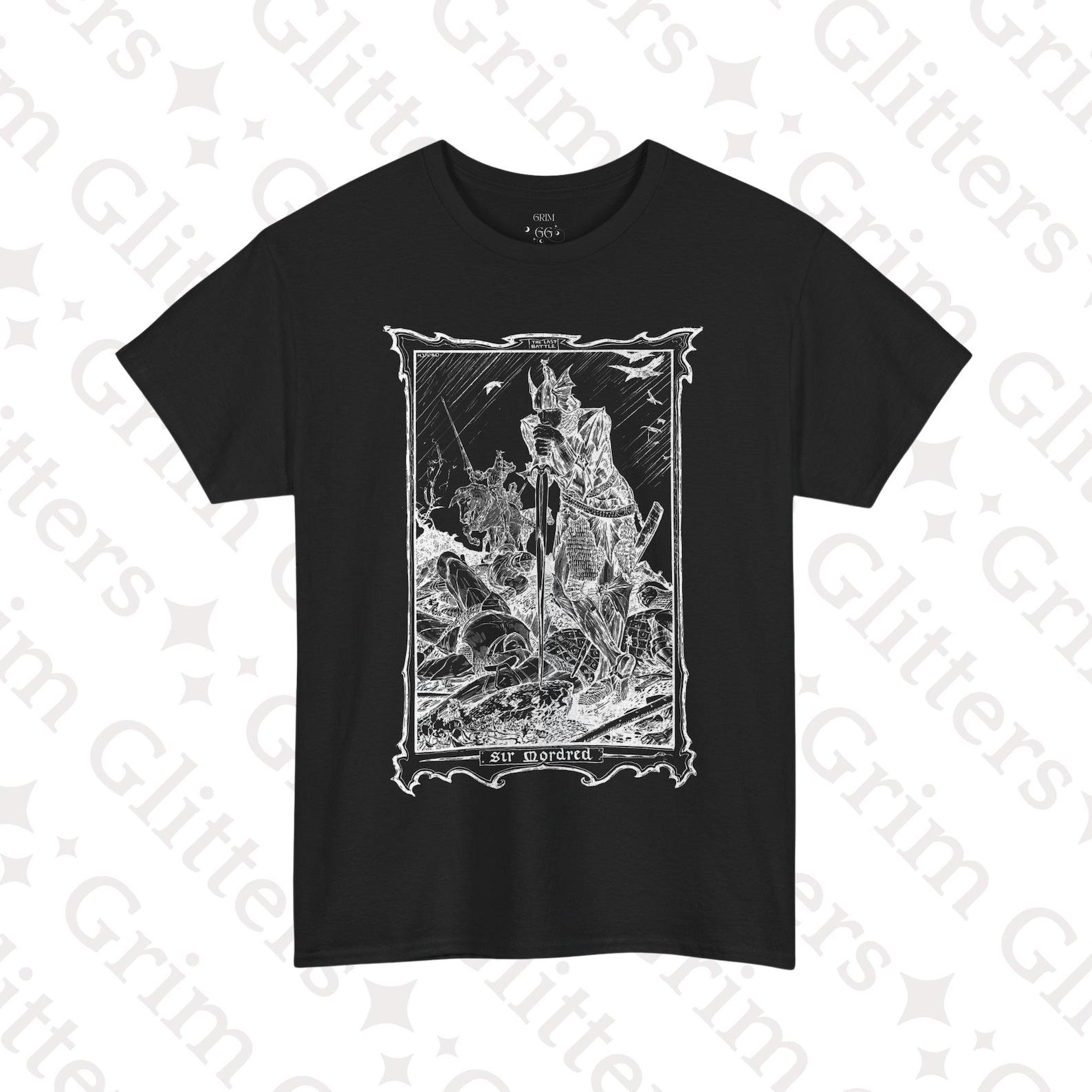 Sir Mordred T-Shirt: Arthurian Last Battle Illustration by Henry J. Ford XL