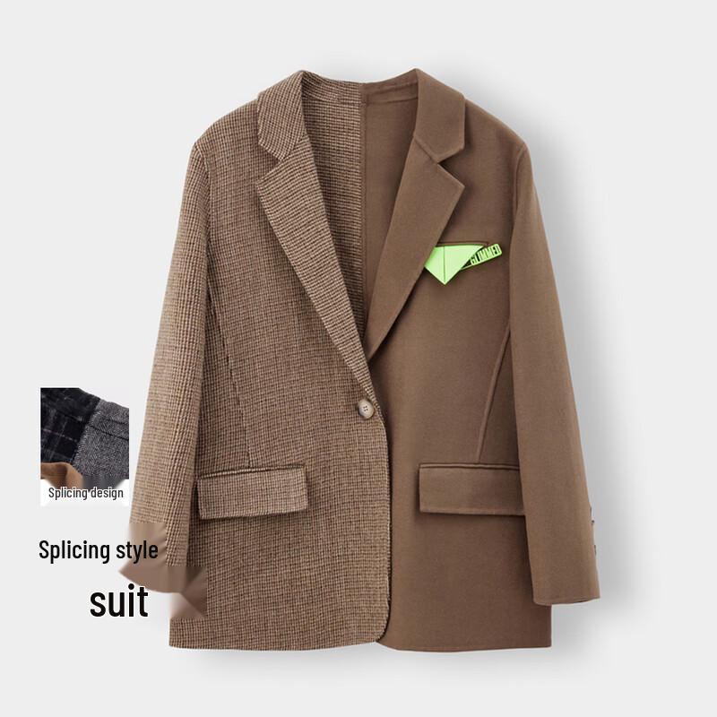 

FivePlus Women s Double-Sided Wool Blend Blazer Coat M