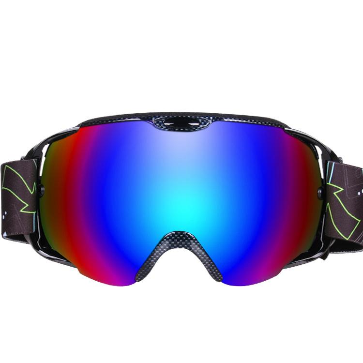 European and American ski goggles, spherical double-layer anti-fog outdoor sports snow goggles, half-frame windproof goggles, UV protection