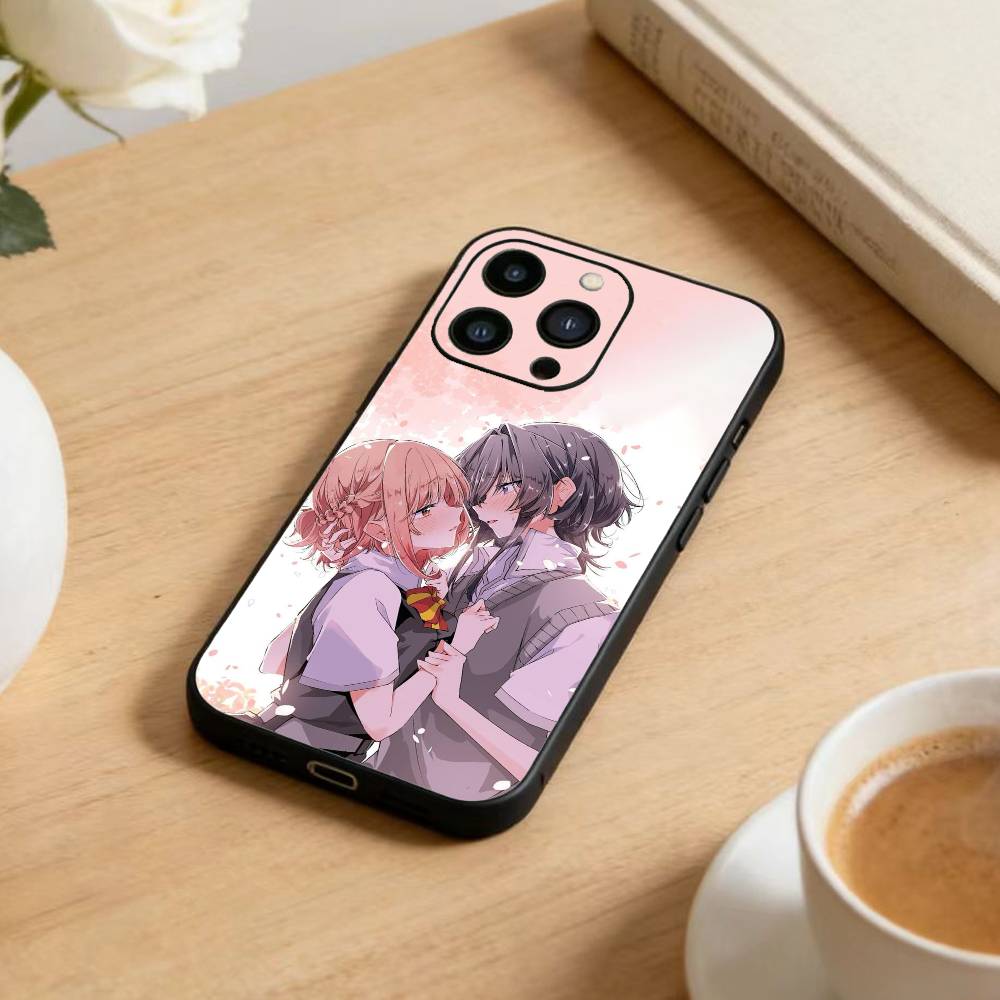 Kino Himari and Asanagi Yori Phone Case For iPhone 16,15,14,13,12,17,Pro Max,Plus Silicone Black Case