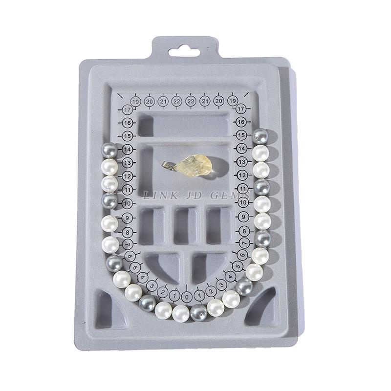 Jewelry DIY Necklace & Bracelet Beading Design Board with Measuring Tray.