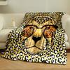 Cool Cheetah with Sunglasses print blanket soft and cozy perfect for the living room bed sofa or a nap,gift