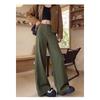 Women High Waist Wide Leg Casual Suit Trousers Petite Fit