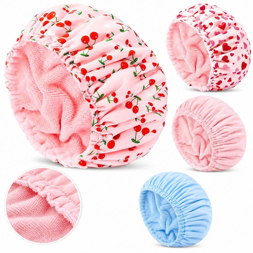 Water Resistant Shower Cap Soft Hair Drying Cap Durable Bathing Cap Home Use