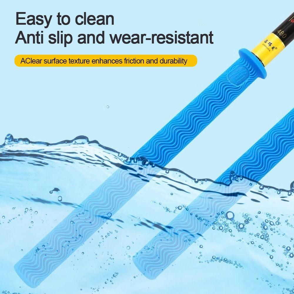 Non Slip Fishing Rod Handle Wrap Silicone Hand Pole Grips Sleeve Wrap Tube Fishing Rod Grip