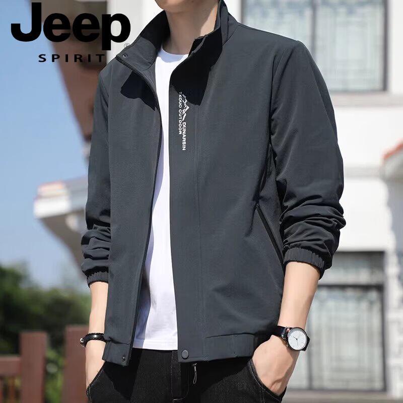 JEEP SPIRIT Men s Stand-up Collar Casual Jacket 3XL