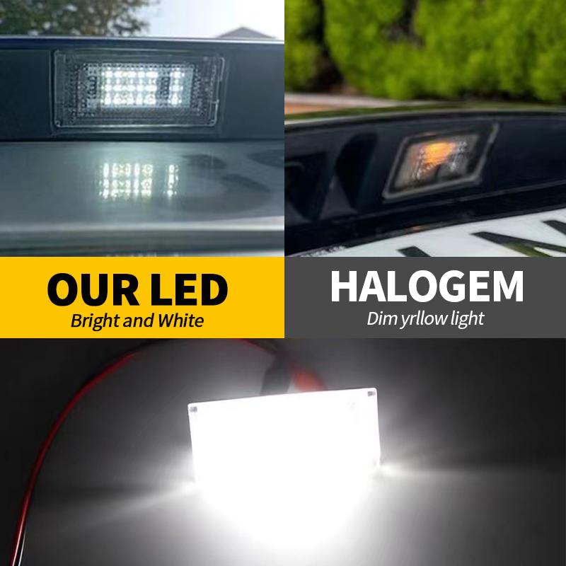 2PCS White 6000K LED Number License Plate Lights Lamps For BMW E46 4D 5D Touring 1998-2005 OEM# 51138236269/51138236854