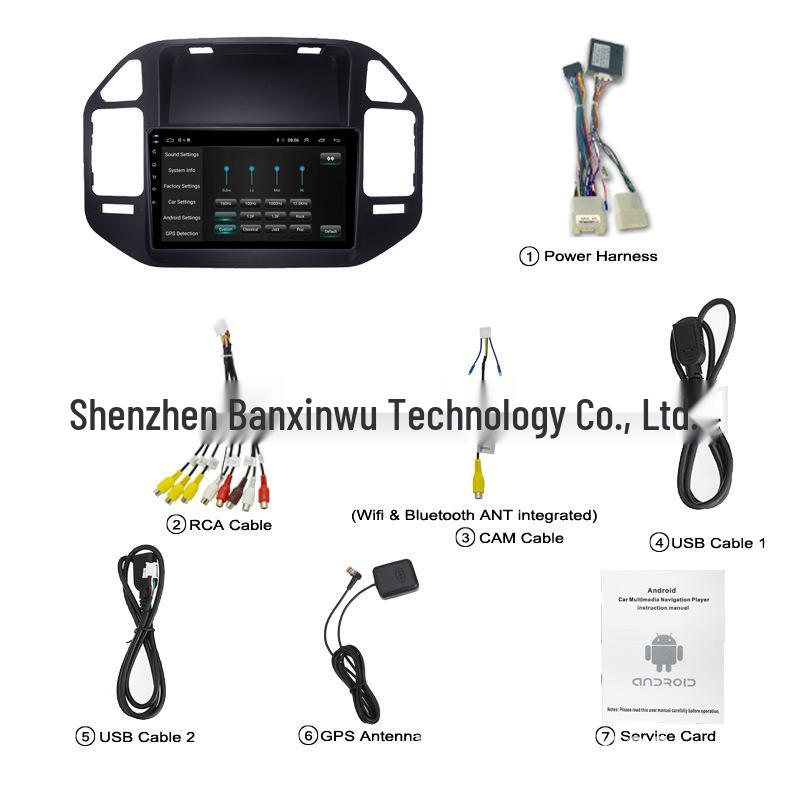 Mitsubishi Pajero 04-11 9-inch Smart Car GPS with Bluetooth & WiFi Navigation System