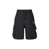 Originele Comfortabele Effen Kleur Losse Pasvorm Cargo Shorts Heren Shorts Zwart KD0943