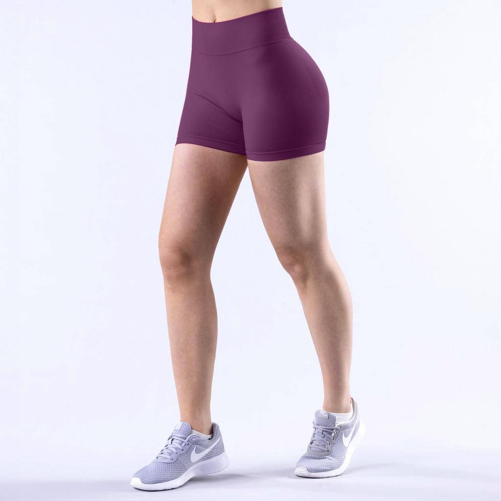 Sports Shorts Seamless Low-rise Yoga Shorts Fitness Yoga Pants Peach Hip High Elastic Quick-drying Three-point Pants