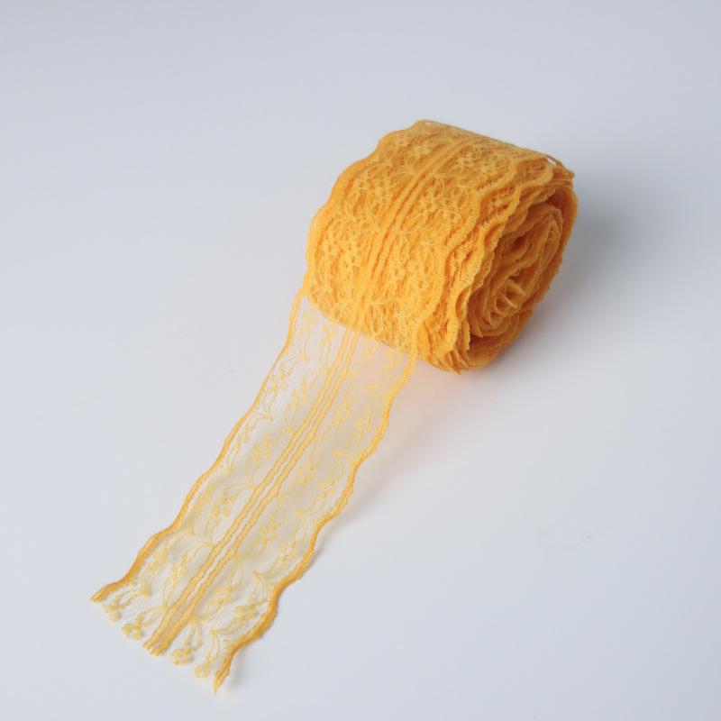 Colorful 4.5cm Non-Elastic Rice Lace - 10m Roll for DIY Jewelry & Clothing Decoration