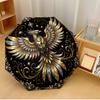 Golden Phoenix Ornament Printed Umbrella Windproof Folding Umbrella Portable Sun and Rain Umbrella Suitable for Gifting