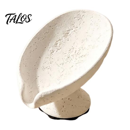 Soap Dish for Shower Lotus Leaf Holder, Self Draining Box, Tray Nordic Style Decorative Container, Home Bathroom Countertop Stone Holder