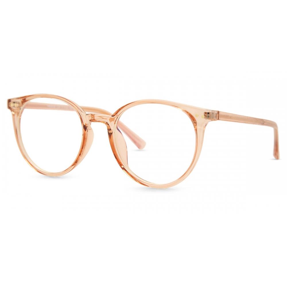 Full Rim Oval Transparent Peach Pink Smartbuy Collection Clydel G30039 C24 Fashion Unisex Eyeglasses