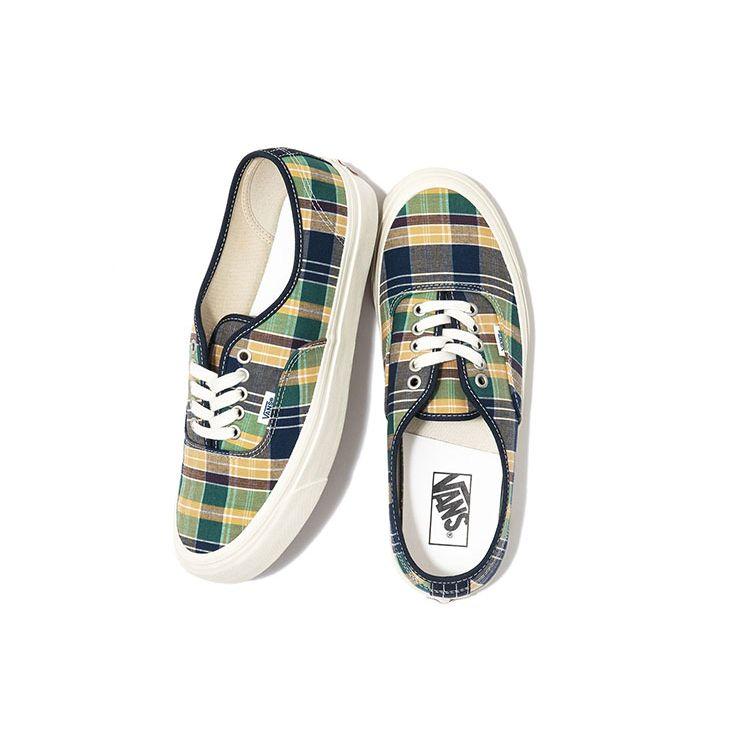 Vans Style 44 Fabric Casual Plaid Low Top Skate Shoes Unisex Sneakers Yellow Green Blue VN0A5KX45TK