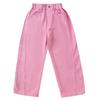 Kids Designer Pink Yellow Jeans For Teenage Girl 5 6 7 8 10 12 14 Y Children Cotton Denim Pants Stylish Candy Color Trousers