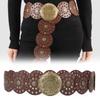 Western Style Disc Belt Y2K Wide Disc Belt Cowboy Wide Disc Belt Hollow Belt  for Women