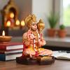 Murti de Hanuman Ji para Painel de Carro, Ídolo para Pooja em Casa com Hanuman Chalisa para Proteção contra Energia Negativa, Boa Sorte e Sucesso