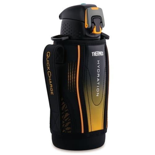 Thermos Water Bottle Vacuum Insulated Sports Bottle [One-Touch Open Type] 0.8L Black Gradient FFZ-802F BK-G