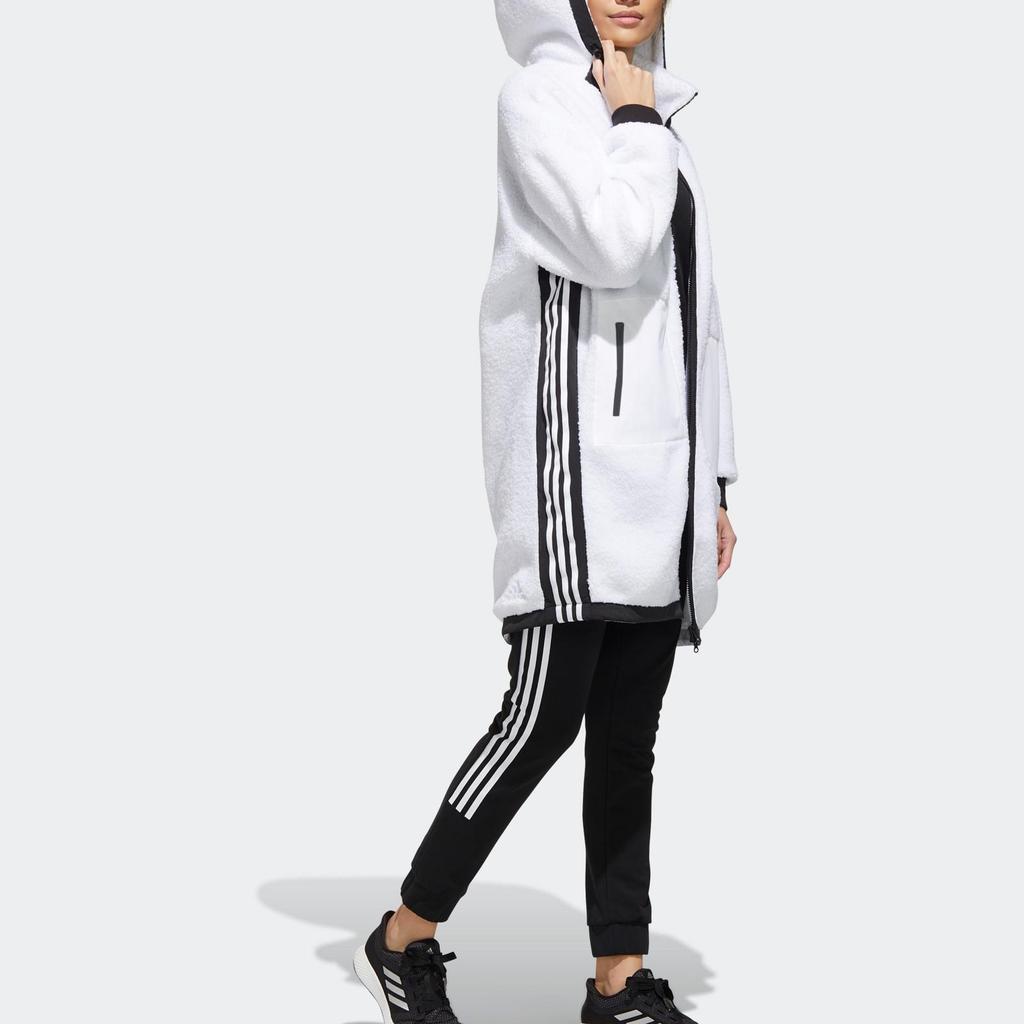 adidas Urban Boa Lange Jacke Fleece Warm Mittellang Kapuzenjacke Damenjacke Weiß GM1427