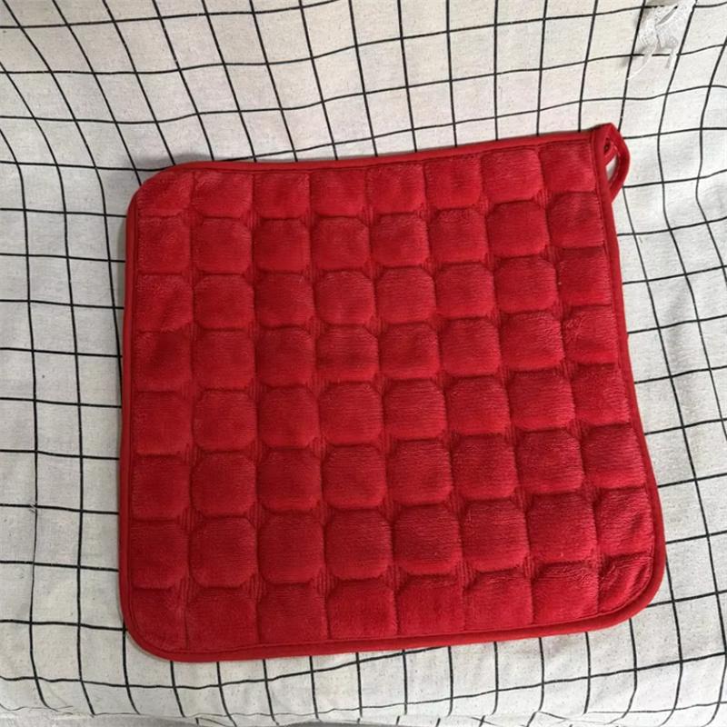 Autumn and Winter Plush Dining Chair Anti-slip Pad Simple Household Soft Stool Mat Study Room Solid Color Computer Chair Cushion