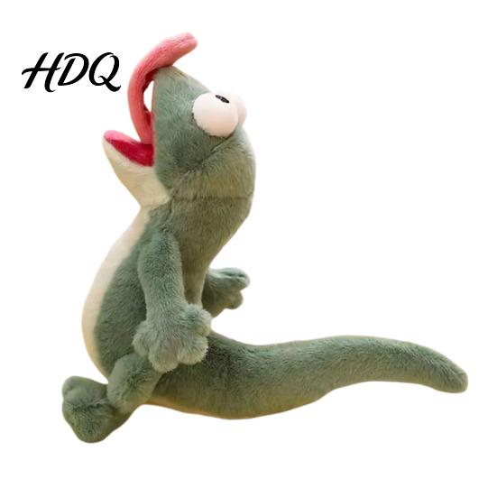 Magnetic Prank Toy for Adults Tongue Lizard Plush Toy Cute Chameleon Doll