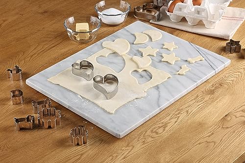 Pearl Metal Marble Rolling Board, 40x30cm, for Making Noodles, Bread, Pizza, Confectionery, Pie Dough, and Cookies, D-5881