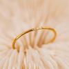 Korean Light Luxury Sparkling Diamond Gold Titanium Ring - Women's Index or Pinky Finger Jewelry