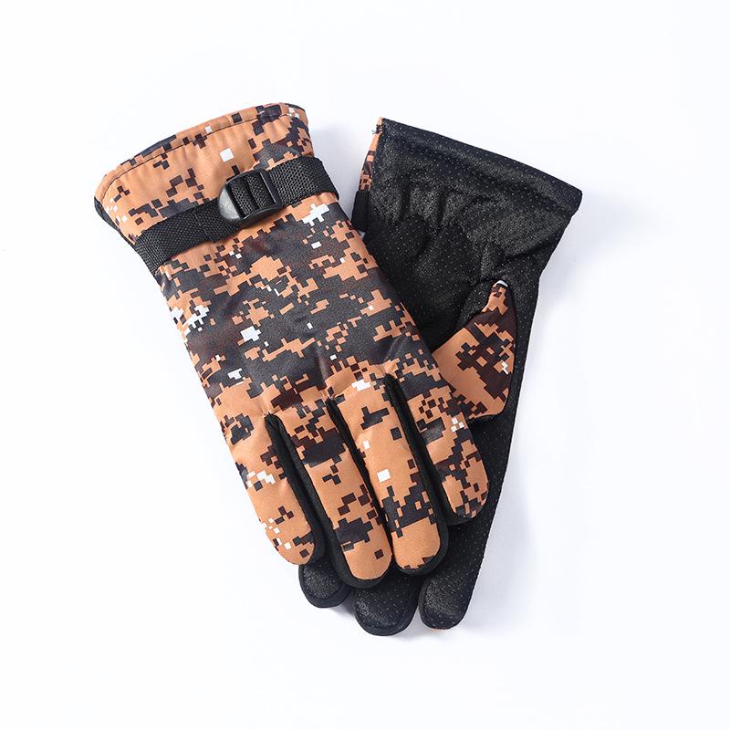 Men's Windproof Winter Ski Gloves - Thick, Non-Slip, Velvet-Lined for Warmth and Cold Protection, Ideal for Cycling and Riding