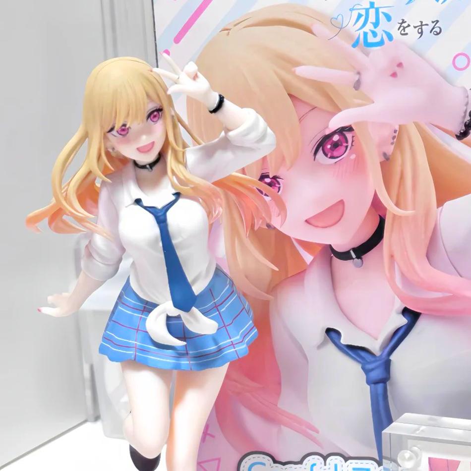 Original My Dress Up Darling Kitagawa Marin Figure School Uniform Dress Up Standing Model Toy Gift Action Figure For Kids PVC