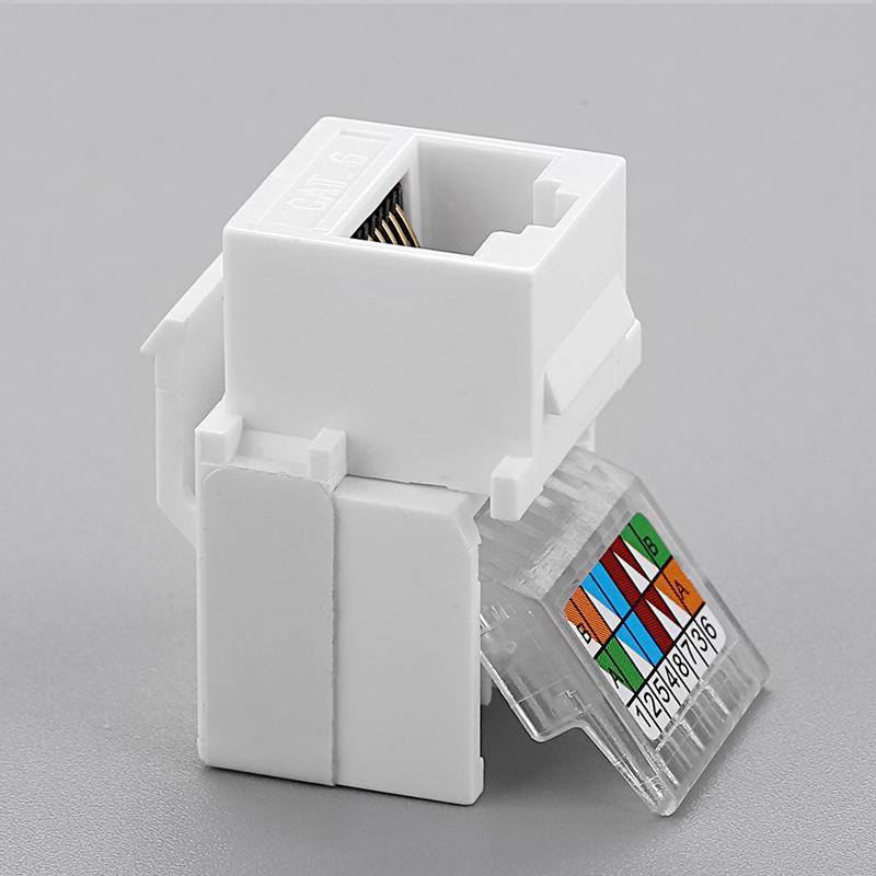 Rj45 Cat6 Utp Keystone Female Jack Connector Adapter Internett-nettverk Lan-kabel