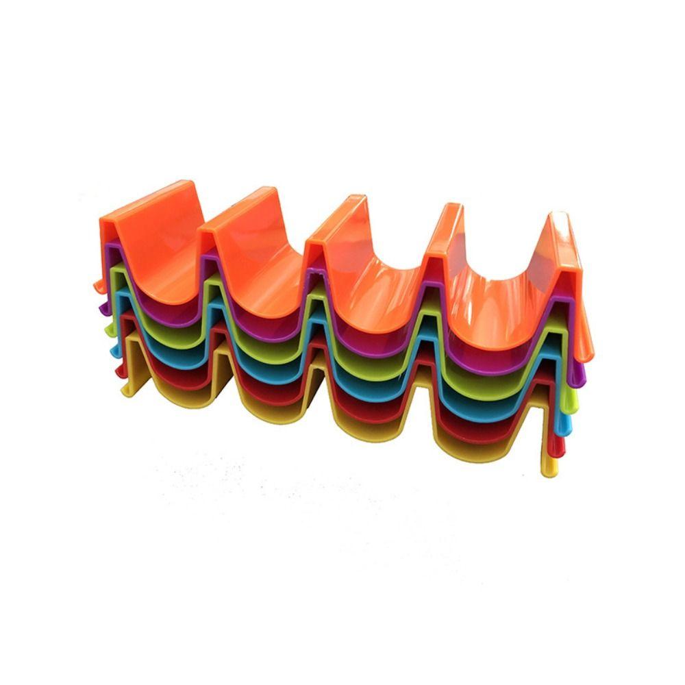 6 Stück 4-Schlitz Taco-Halterständer 6-Farben Tortilla-Rack Premium Mexikanische Lebensmittel-Displayhalter Küche