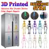 Magnetisk poserbar döskalle kylskåpsmagnet 3D-printad Rolig Halloween-present Påsk Kök & Matrumsinredning Hemtillbehör Udda Inredning