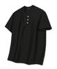 UMM Henley Neck Button Basic Short Sleeve T-Shirt 3 Colors