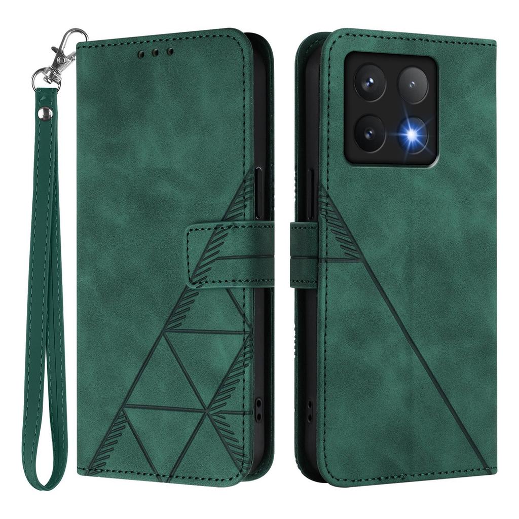 For Xiaomi 14T Leather Case with Hand Strap Wallet Stand Phone Cover