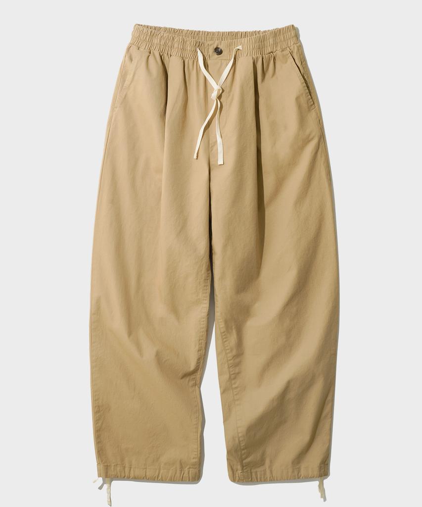 WV PROJECT Gabardine Cotton Elastic Waist Pants Beige Mjlp7786