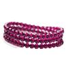 Natural genuine pure purple garnet multi-loop bracelet, single-loop women's bracelet, three-loop or four-loop purple garnet bracelet