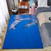 Blue Ocean Dolphin Design Carpet for Bedroom and Living Room Decor Suitable for Use As an Anti-slip for Living Room Bedroom Sofas
