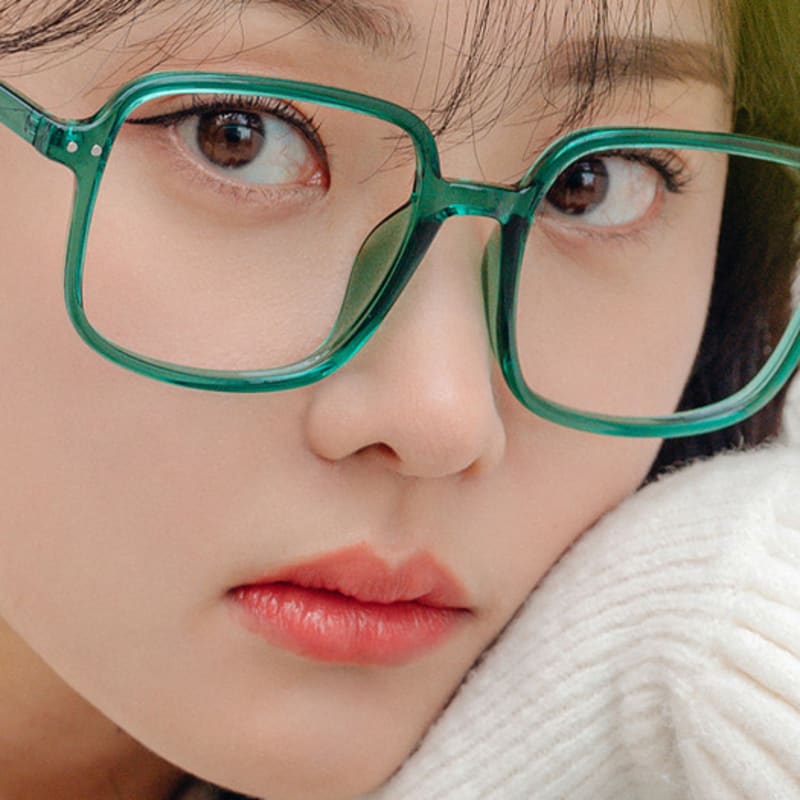 

134MM Big Size Square Blue Light Transparent Green S000772 FREE