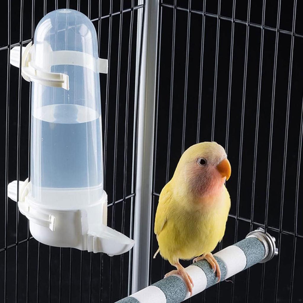 Parrots Automatic Feeder for Food Feeding Clear Pet Bird Leakproof Water Dispenser Bird Food Bowl Watering Supplies 2PCS