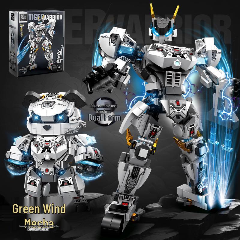 Three Kingdoms Transformable Mecha: Guan Yu & Zhao Yun Building Blocks Toy