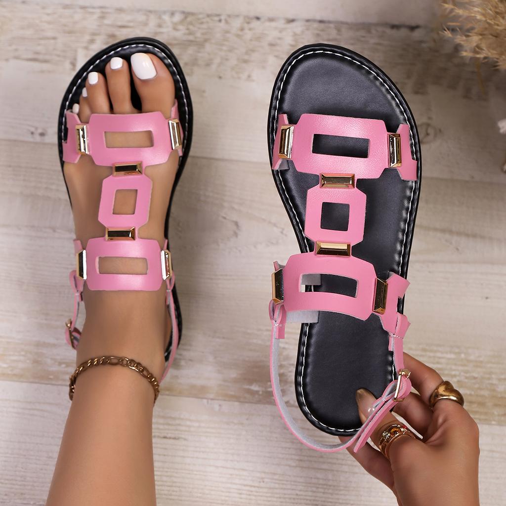Women Sandals Large Size Roman Style Sandals Open Toe Beach Slippers Summer Wedges Comfortable Outdoor Slip-On Shoes for Women