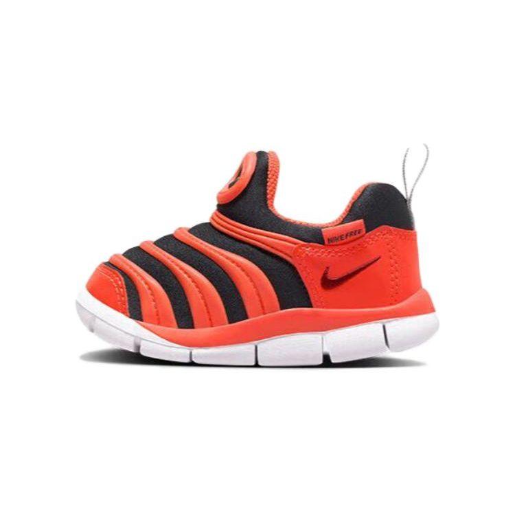 Nike Dynamo Free Fabric Comfortable Casual Wear Durable Lightweight Shock Absorption Support Low-Top Walking Shoes Baby Shoes Orange 343938-636