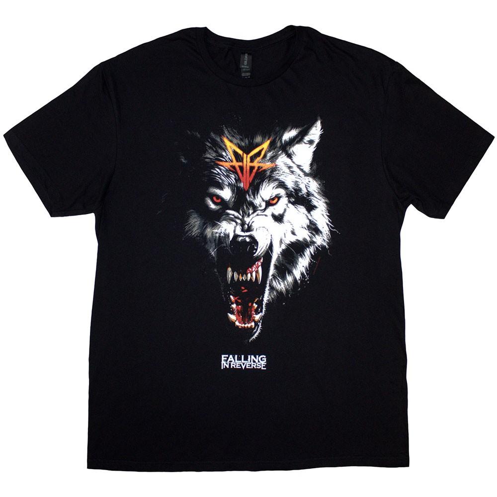 Falling In Reverse Wolf T-Shirt Black New XXXL